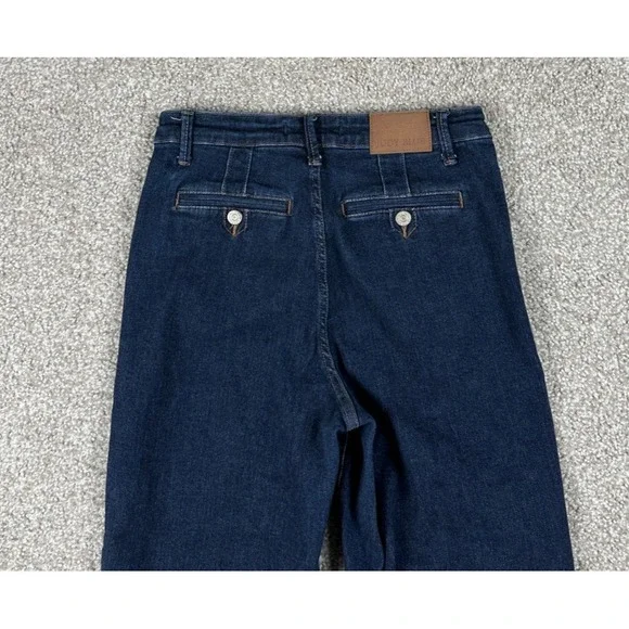 Judy Blue Jeans Womens 9/29 Blue Denim Wide Leg High Rise Crop Stretch *28x23.5 - Picture 10 of 12